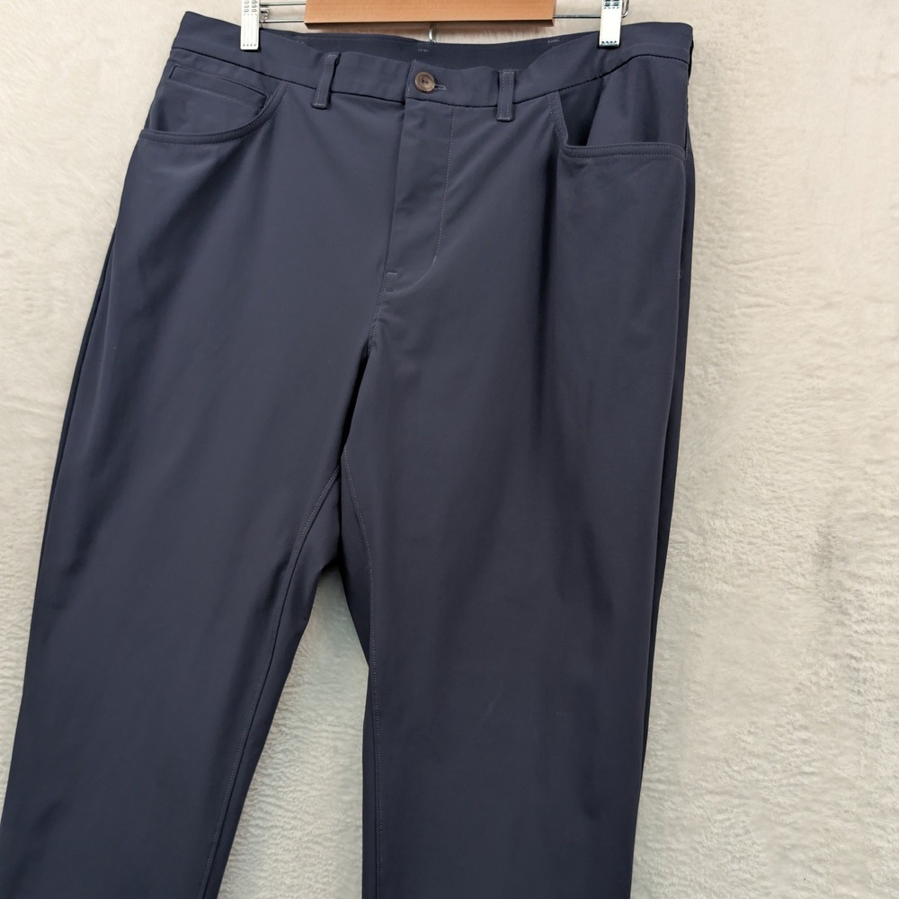 Patagonia Pants Mens 39x30 Gray Blue Straight Leg Transit Traveler 5-Pocket - Picture 12 of 16